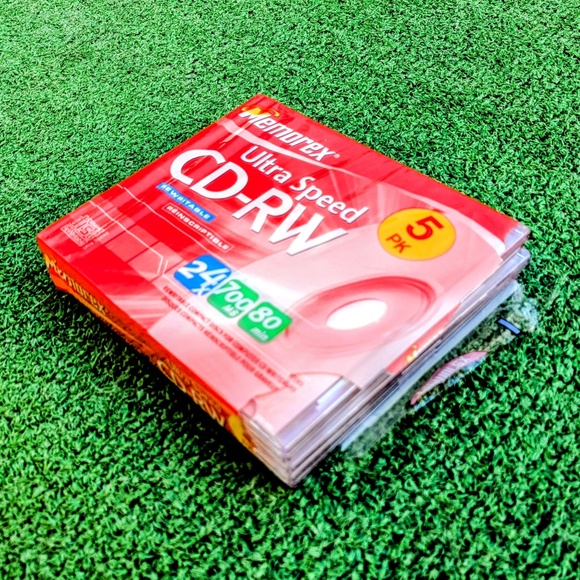 USED Memorex Ultra Speed CD-RW 5 Pack Rewritable 24x 700MB 80min OPENED - Picture 1 of 2